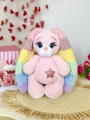 zabawka na szydełku, prezent na baby shower, królik do tulenia, eko zabawka, unikalna maskotka, królik dla dziewczynki, królik dla chłopca, prezent handmade, królik do kochania