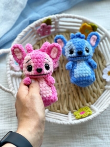 Rękodzieło - angel brelok/zawieszka wykonana szydełkiem