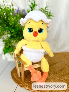 Rękodzieło - kurczak wykonany szydełkiem