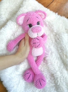 Rękodzieło - pantera wykonana szydełkiem